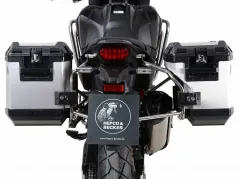 Kofferträgerset Cutout Edelstahl inkl. Xplorer Cutout silber Kofferset für Honda CRF 1100 L Africa Twin (2019-2021)