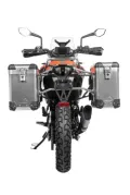 ZEGA Pro Koffersystem für KTM 390 Adventure Volumen 31/38, Farbe Kofferträger Silber, Farbe Alu Natur