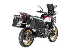 ZEGA Pro Koffersystem für Honda CRF1000L Africa Twin (2018-) / CRF1000L Adventure Sports        Volumen 38/45, Farbe Kofferträger Schwarz, Farbe And-S