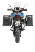 ZEGA Evo Koffersystem  für Honda CRF1000L Africa Twin (2018-) / CRF1000L Adventure Sports        Volumen 38/45, Farbe Kofferträger Silber, Farbe And-Black