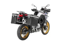 ZEGA Pro Koffersystem für F900GS Adventure, F850GS/ Adventure, F800GS(2024-), F750GS       Volumen 38/45, Farbe Kofferträger Schwarz, Farbe Alu Natur