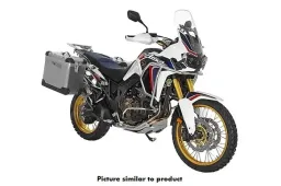 ZEGA Pro Koffersystem für Honda CRF1000L Africa Twin (2015-2017)            Volumen 38/45, Farbe Kofferträger Silber, Farbe And-Black