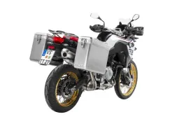 ZEGA Mundo Koffersystem für BMW F900GS Adventure, F850GS/ Adventure, F800GS(2024-), F750GS  Volumen 31/38, Farbe Kofferträger Silber, Farbe Alu Natur