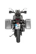 ZEGA Mundo Koffersystem für Yamaha Tenere 700 / World Raid   Volumen 38/45, Farbe Kofferträger Schwarz, Farbe Alu Natur