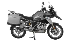 ZEGA Pro Koffersystem für BMW R1250GS/ R1250GS Adventure/ R1200GS ab 2013/ R1200GS Adventure ab 2014            Volumen 38/45, Farbe Kofferträger Silber, Farbe And-Black