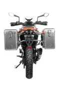 ZEGA Mundo Koffersystem für KTM 390 Adventure Volumen 31/38, Farbe Kofferträger Silber, Farbe Alu Natur