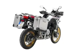 ZEGA Pro Koffersystem für F900GS Adventure, F850GS/ Adventure, F800GS(2024-), F750GS Volumen 31/38, Farbe Kofferträger Schwarz, Farbe Alu Natur