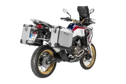 ZEGA Pro Koffersystem für Honda CRF1000L Africa Twin (2018-) / CRF1000L Adventure Sports          Volumen 38/45, Farbe Kofferträger Silber, Farbe Alu Natur