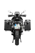 ZEGA Evo Koffersystem für Husqvarna Norden 901, KTM 890 Adventure/ 890 Adventure R/ 790 Adventure / 790 Adventure R    Volumen 31/38, Farbe Kofferträger Silber, Farbe And-Black