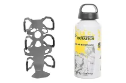 ZEGA Pro/ZEGA Mundo Zubehörhalterset Flaschenhalter einfach mit Touratech Aluminium Trinkflasche 0,6 Liter