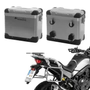 ZEGA Pro Koffersystem für Honda XL750 Transalp Volumen 31/31, Farbe Kofferträger Silber, Farbe Alu Natur