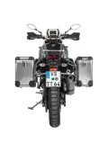 ZEGA Pro Koffersystem für Yamaha Tenere 700 / World Raid Volumen 31/38, Farbe Kofferträger Schwarz, Farbe Alu Natur