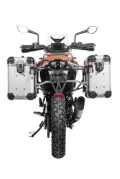 ZEGA Evo Koffersystem für KTM 390 Adventure Volumen 31/38, Farbe Kofferträger Silber, Farbe And-S